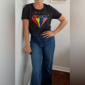 Lauren Moshi Rainbow Love Diamond Tee